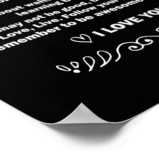 2024年度息子の贈り物の卒業感動的祝い ポスター (角)