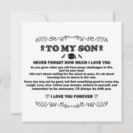 2024年度息子の贈り物の卒業感動的祝い 招待状