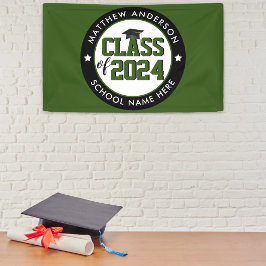 2024年度森林グリーン卒業パーティーのクラス 横断幕