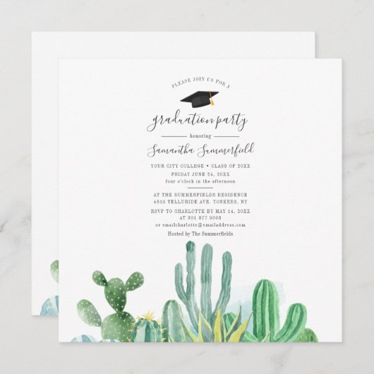 2024年度水彩卒業パーティー 招待状 (正面/裏面)