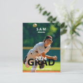 2024年度野球写真卒業発表 ポストカード (スタンド正面)