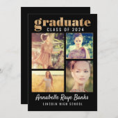 2024年度金ゴールドクラスCollage Black 招待状 (正面/裏面)