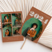 2024年度 オーバル ボールド モダン 卒業写真 招待状