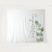 2024年度 クラス 桜の木の卒業写真背景おめでとう タペストリー (正面(横))