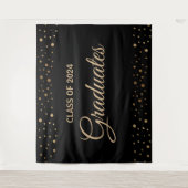 2024年度 ゴールド ブラック クラス 卒業生 背景 タペストリー (正面)