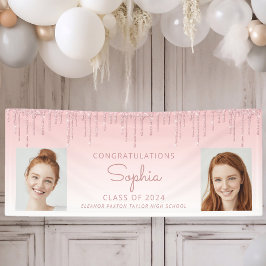 2024年度 ピンクグリッター 2ショット 卒業 横断幕