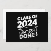 2024年度 卒業おめでとう!ユーモア溢れる卒業生 招待状 (正面/裏面)