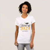 2024年度 卒業記念 おしゃれな卒業証書入れ 卒業 Tシャツ (正面フル)