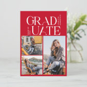 2024年度 卒業記念 赤と白の写真パーティー 招待状 (スタンド正面)