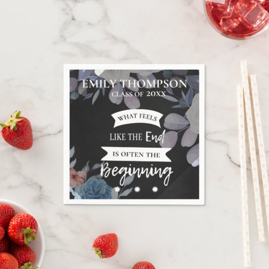 2024年引用文感動的卒業パーティーのクラス スタンダードカクテルナプキン (インサイチュ)