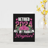 2024年引退 女性のためのユーモアあふれる引退 2024年 フローラ カード (黄色い花)