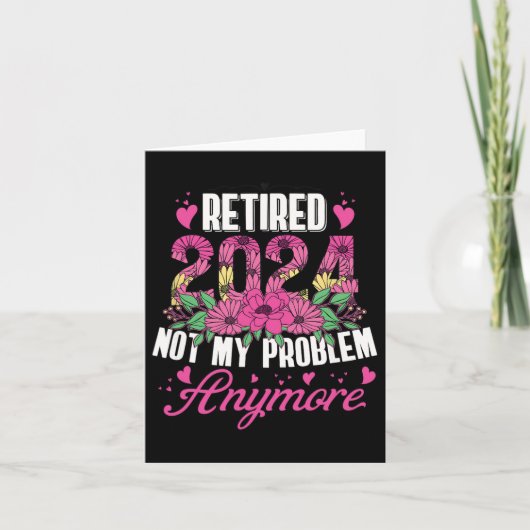 2024年引退 面白い引退 女性 2024年 フローラ カード (正面)