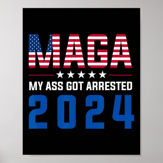 2024年得に逮捕されおもしろいたアンチトランプ民主党議員ギャグ ポスター (正面)