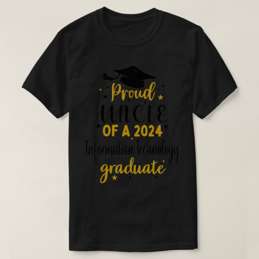 2024年情報技術大学院卒業 Tシャツ (デザイン正面)
