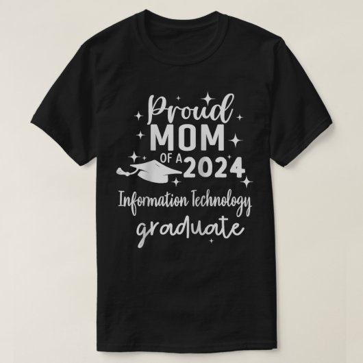 2024年情報技術大学院生のお母さん Tシャツ (デザイン正面)