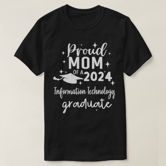 2024年情報技術大学院生のお母さん Tシャツ (デザイン正面)
