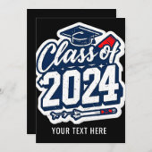 2024年授業卒業生・先生 招待状 (正面/裏面)