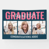 2024年数々の卒業の写真コラージュ教室 横断幕 (横)