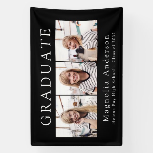 2024年数々の卒業の写真コラージュ教室 横断幕 (縦)