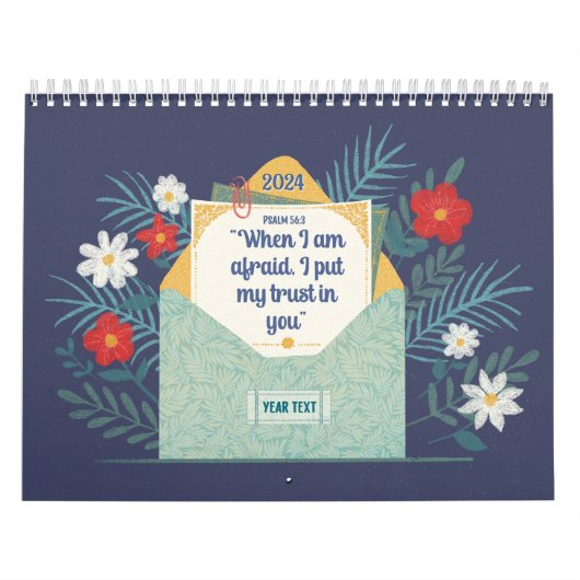 2024年文字カレンダー カレンダー (カバー)