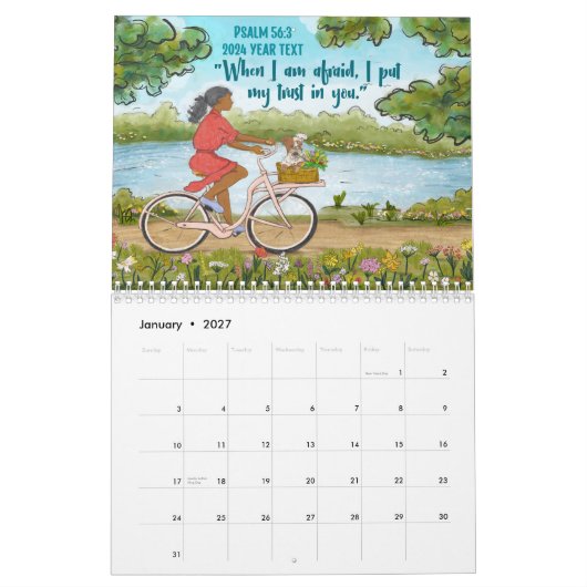 2024年文字Ps 56:3カレンダー カレンダー (1月 2027)