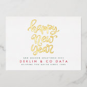 2024年新年おめでとうございますモダン企業の 箔シーズンカード (正面)