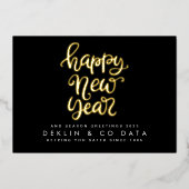 2024年新年おめでとう |ご挨拶企業の 箔シーズンカード (正面)