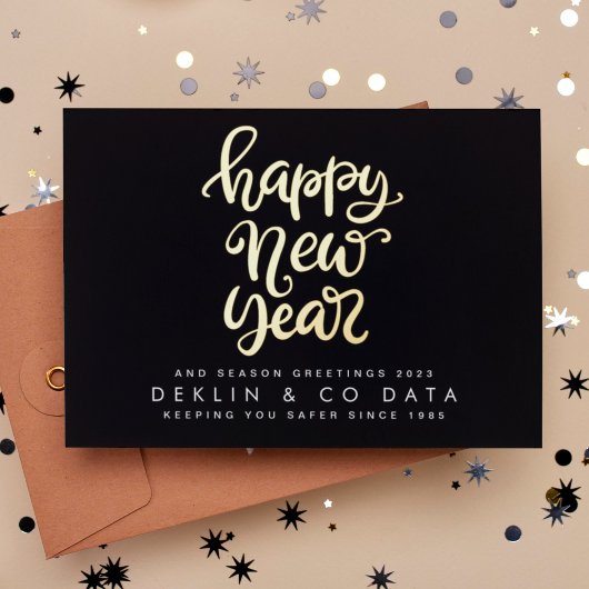 2024年新年おめでとう |ご挨拶企業の 箔シーズンカード