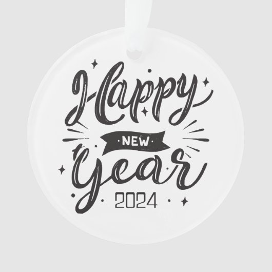 2024年新年おめでとう オーナメント (正面)