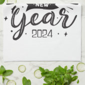 2024年新年おめでとう キッチンタオル (折り畳み)