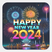 2024年新年おめでとう スクエアシール (正面)