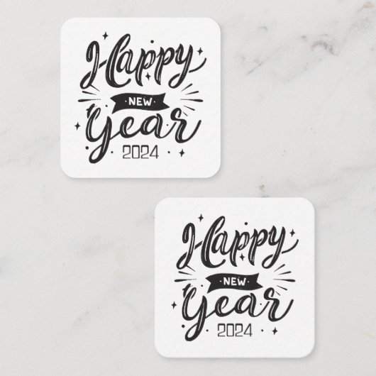2024年新年おめでとう スクエア名刺 (正面/裏面)