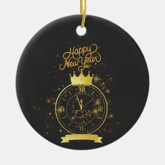 2024年新年おめでとう セラミックオーナメント (正面)
