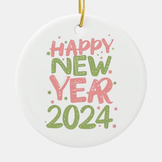 2024年新年おめでとう セラミックオーナメント (正面)