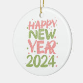 2024年新年おめでとう セラミックオーナメント (左)