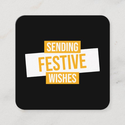 2024年新年おめでとう – フェスティバルの願いを送る スクエア名刺 (正面)