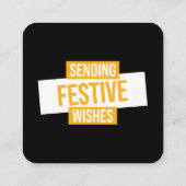 2024年新年おめでとう – フェスティバルの願いを送る スクエア名刺 (裏面)