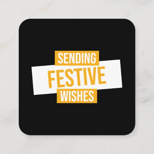 2024年新年おめでとう – フェスティバルの願いを送る スクエア名刺 (裏面)