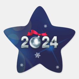 2024年新年おめでとう。ホリデーギフト 星シール