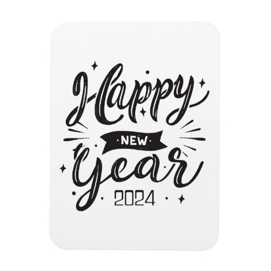 2024年新年おめでとう マグネット (縦)