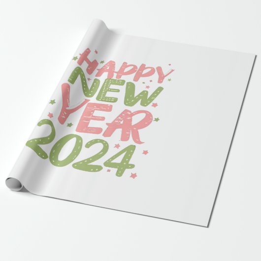2024年新年おめでとう ラッピングペーパー (アンロールド)