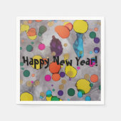 2024年新年おめでとう！喜びと色で昇格可能！ スタンダードカクテルナプキン (正面)