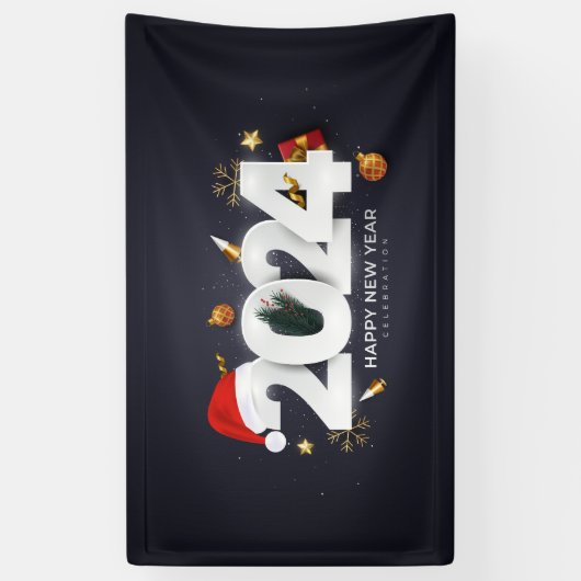 2024年新年おめでとう 横断幕 (縦)