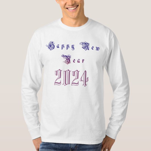 2024年新年おめでとう Tシャツ (正面)