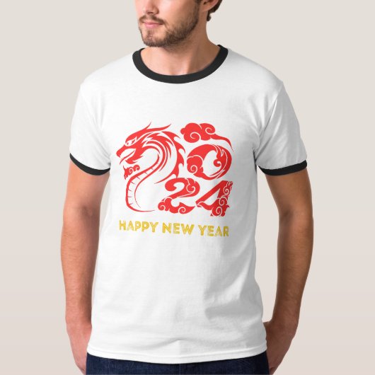 2024年新年おめでとう Tシャツ (正面)