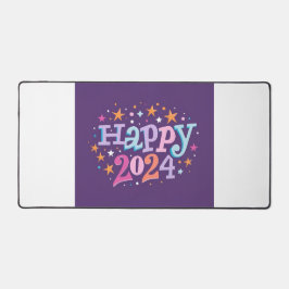 2024年新年お祝い – ハッピー2024デザイン デスクマット