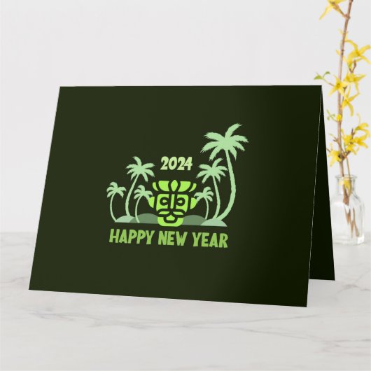 2024年新年のご挨拶 カード (黄色い花)