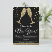 2024年新年のイブパーティーシャンパングラス 招待状 (スタンド正面)