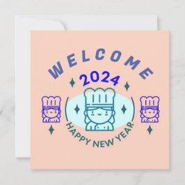 2024年新年のクリスマスグリーティング シーズンカード