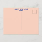 2024年新年のクリスマスグリーティング シーズンポストカード (裏面)